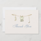 Golf Waslijn Little Putter Baby Shower Bedankkaart (Voorkant)