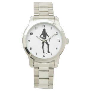 Golf Watch met zwarte cijfers Horloge