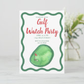 Golf Watch Party Kaart (Staand voorkant)