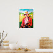  Golf-Waterverf afdrukken Poster (Keuken)