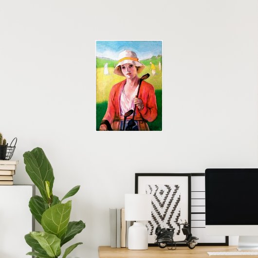  Golf-Waterverf afdrukken Poster (Thuiskantoor)