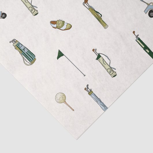 Golf Waterverf blauw en groen Tissuepapier (Detail)