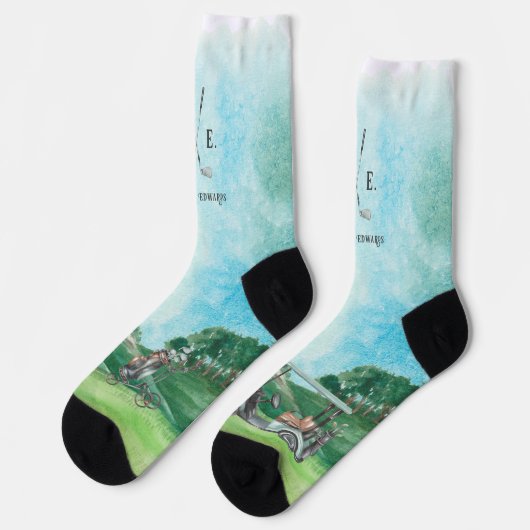 Golf | Waterverf Golfing Monogram Socks Sokken (Links)
