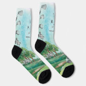 Golf | Waterverf Golfsokken met Monogram Sokken (Rechts)