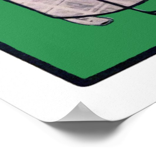 Golf-Waterverf van 1900 Poster (Hoek)