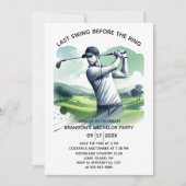 Golf Waterverf vrijgezellenfeest Kaart (Voorkant)