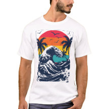Golf Wave Retro Zonsondergang