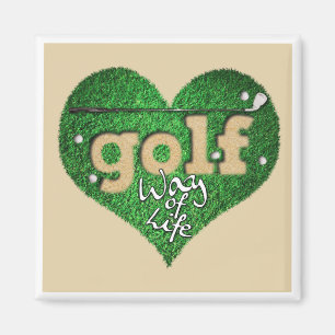 Golf Way of Life Quote Golf Club Ball Greens Magneet