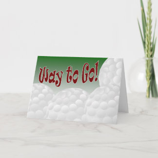 Golf - Way to Go! Gefeliciteerd! Geweldige! Kaart