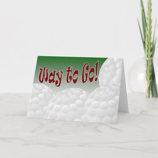 Golf - Way to Go! Gefeliciteerd! Geweldige! Kaart (Voorkant)