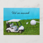 Golf we hebben huis verhuisd briefkaart (Voorkant)