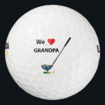 GOLF - We houden van opa Fathers Day Birthday Gift Golfballen<br><div class="desc">Show je liefde voor je opa met dit 'We houden van opa met Golf Ball Club en Red Heart' ontwerp van Inge Lewis. Perfect Birthday cadeau voor je opa / opa op zijn speciale dag. Vind meer passende producten bij de opslag ingeinc.com.</div>