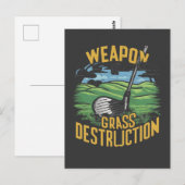 Golf Weapon of Grass Destruction Art Briefkaart (Voorkant / Achterkant)