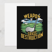 Golf Weapon of Grass Destruction Art Feestdagenkaart (Voorkant / Achterkant)
