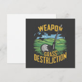 Golf Weapon of Grass Destruction Art Feestdagenkaart (Voorkant / Achterkant)