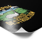 Golf Weapon of Grass Destruction Art Foto Afdruk (Hoek)