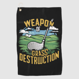Golf Weapon of Grass Destruction Art Golfhanddoek