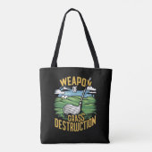 Golf Weapon of Grass Destruction Art Tote Bag (Achterkant)
