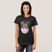 Golf Wearing Mardi Gras Carnival Mask Golf Lover T-shirt (Voorkant volledig)
