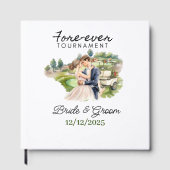 GOLF Wedding  Bride and Groom Golfer Golf Balls Gastenboek (Voorkant)