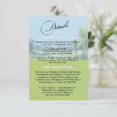 Golf Wedding Details Enclosure Card Informatiekaartje (Staand voorkant)