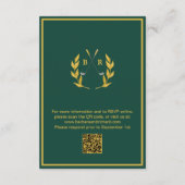 Golf Wedding Details Enclosure Card Informatiekaartje (Achterkant)