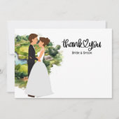 Golf Wedding Hartelijk dank voor de Golfer-waterve Bedankkaart (Voorkant)
