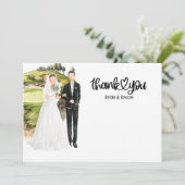 Golf Wedding Hartelijk dank voor de Golfer-waterve Bedankkaart (Staand voorkant)