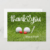 Golf Wedding Hartelijk dank voor uw kaart met lief (Voorkant / Achterkant)
