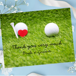 Golf Wedding Hartelijk dank voor uw kaart met lief