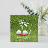 Golf Wedding Hartelijk dank voor uw kaart met lief (Staand voorkant)
