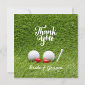 Golf Wedding Hartelijk dank voor uw kaart met lief (Voorkant)