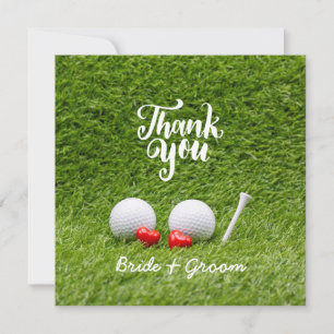 Golf Wedding Hartelijk dank voor uw kaart met lief