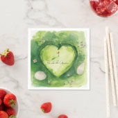 Golf wedding heart shaped golf course servet (Insitu)