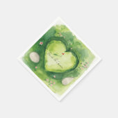Golf wedding heart shaped golf course servet (Hoek)