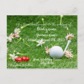 Golf Wedding Invitation card golf met liefde Briefkaart (Voorkant)