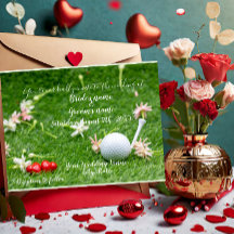 Golf Wedding Invitation card golf met liefde