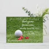 Golf Wedding Invitation card met golfbal Kaart (Staand voorkant)
