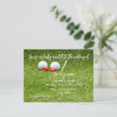Golf Wedding Invitation card voor Golfer Briefkaart (Staand voorkant)