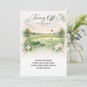 GOLF WEDDING Let’s Par-Tee Golf Party Invitation  Kaart (Staand voorkant)