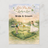 Golf Wedding Lucky in Love St. Patrick's Day theme Briefkaart (Voorkant)