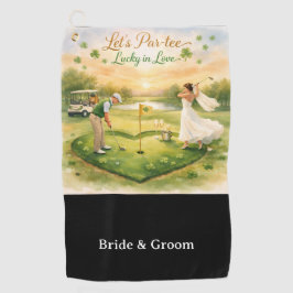 Golf Wedding Lucky in Love St. Patrick's Day theme Golfhanddoek
