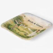 Golf Wedding Lucky in Love St. Patrick's Day theme Papieren Bordje (Gebogen)