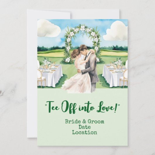 Golf Wedding on the golf course Kaart (Voorkant)