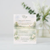 Golf Wedding RSVP Card | Teeing Off Forever  Kaartje (Staand voorkant)