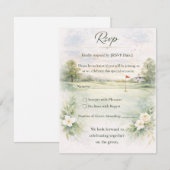Golf Wedding RSVP Card | Teeing Off Forever  Kaartje (Voorkant / Achterkant)