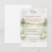 Golf Wedding RSVP Card | Teeing Off Forever Kaartje (Voorkant / Achterkant)