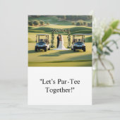 Golf Wedding Save the Date Golf thema Kaart (Staand voorkant)