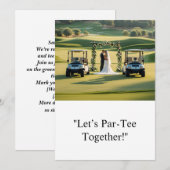 Golf Wedding Save the Date Golf thema Kaart (Voorkant / Achterkant)