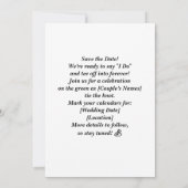 Golf Wedding Save the Date Golf thema Kaart (Achterkant)